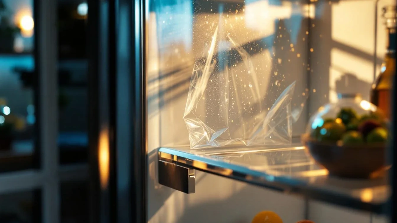 Pellicola trasparente sui ripiani del frigo: il trucco per pulirlo in 10 secondi